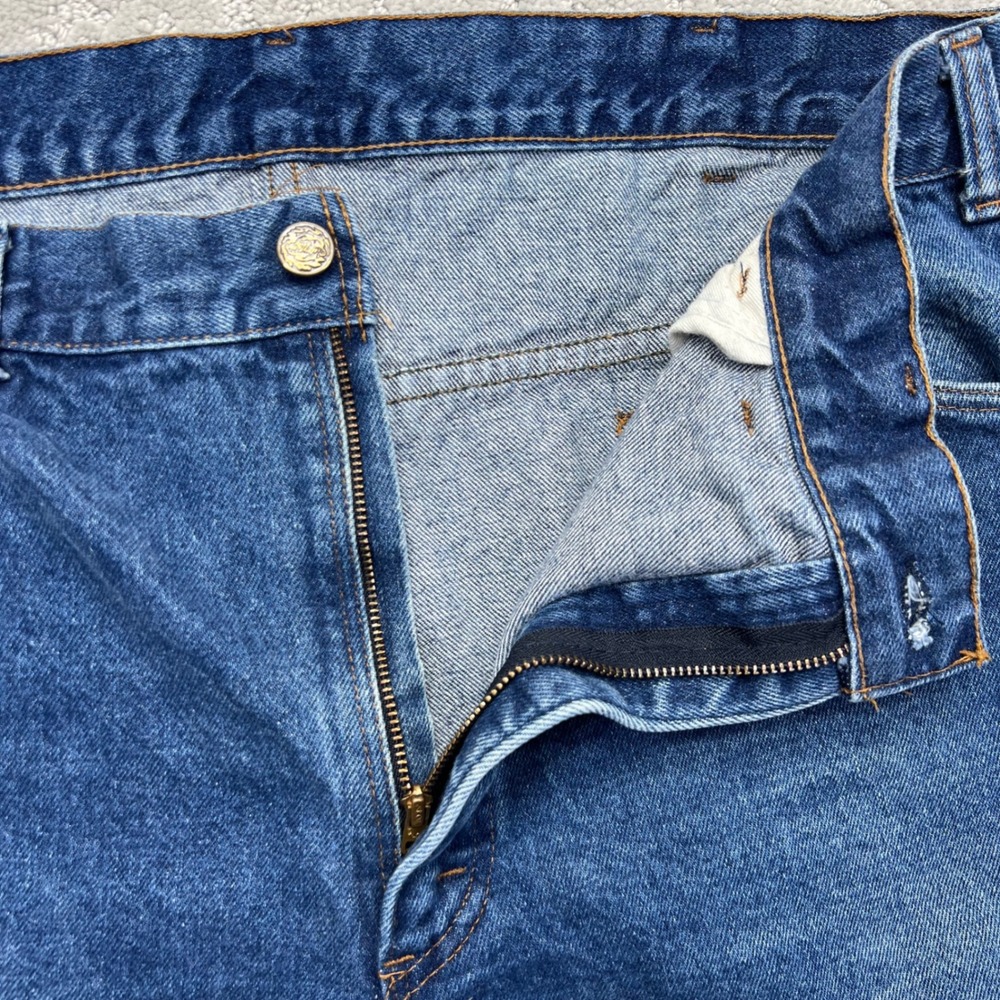 VTG Saddle King Jeans 38x30(36x28.5) Blue Denim Western Cowboy Talon Zipper USA - Picture 3 of 16